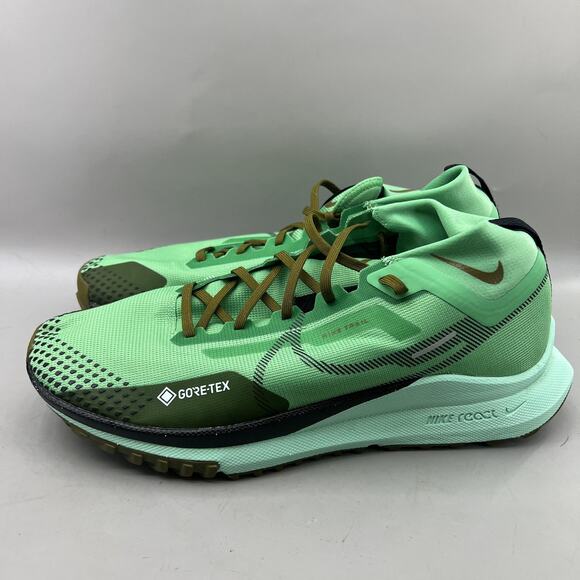 Nike React Pegasus Trail 4 GTX Running Shoes Men Size 12.5 Green Comfort Sneaker - Picture 3 of 8